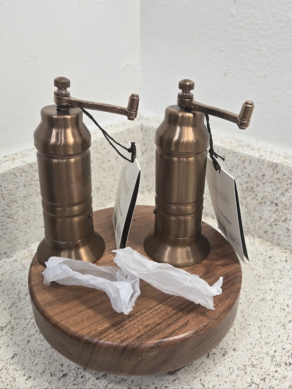 5 in. Hearth & Hand with Magnolia  copper salt and pepper grinder (Same Size )